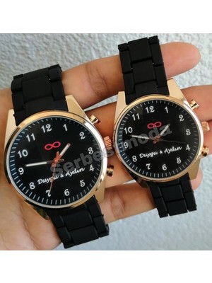 Sevgiliye Doğum Günü Hediyesi Çift Saat Kombini Isim Baskılı Kişiye Özel Saat Erkek Kadın Kol Saati Isimli Saat Sevgililer Günü Hediyesi