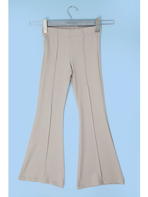 FullaModa Fitilli Çimalı Flare Kız Çocuk Pantolon