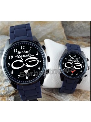 Hediye Seti Kişiye Özel Isimli Bayan Erkek Kol Saati Bayana Doğum Günü Hediyesi Sevgiliye Saat Kombini Sevgili Saatleri