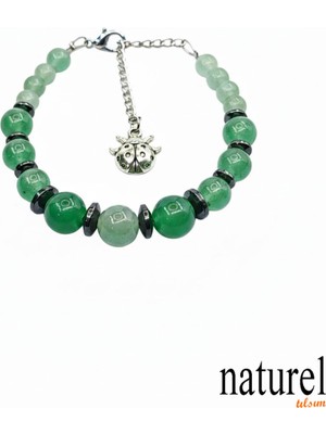 UltraMint Doğal Aventurin Taşlı Kadın Bileklik, Şık ve Enerji Dolu Takı