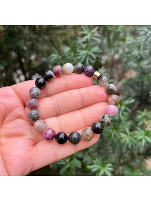 UltraMint Doğal Turmalin Taş Bileklik, 8 Mm, Şık ve Enerji Dolu Takı