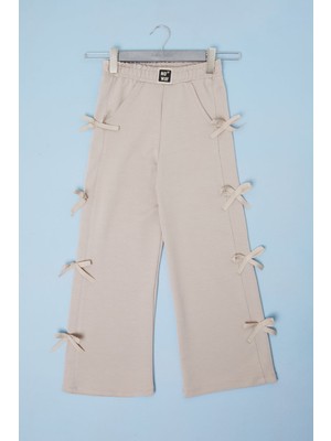 FullaModa Kurdele Detaylı Kız Çocuk Pantolon