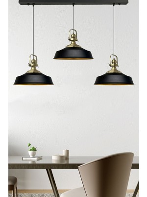 Şık Beyaz Üçlü Eskitme Avize, Retro Sarkıt Lamba, Mutfak ve Salon Dekoru