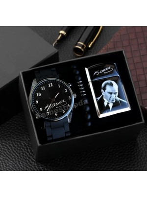 Erkek Kol Saati Kişiye Özel Atatürk Imza Baskılı Saat Kombini Sevgiliye Hediye Doğum Günü Hediyesi Erkeğe Hediye