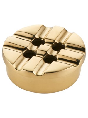 Şık Pirinç Yuvarlak Küllük 9.3x3 Cm, Dayanıklı ve Kullanışlı Tasarım