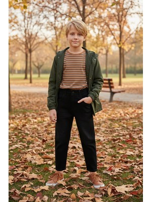 FullaModa Beli Lastikli Baggy Erkek Çocuk Pantolon