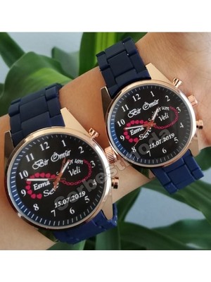 Sevgiliye Hediye Kişiye Özel Saatler Erkek Bayan Isim ve Tarih Yazılı Sevgili Saatleri Doğum Günü Hediyesi Yıl Dönümü Hediyeleri