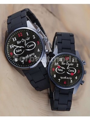 Sevgili Çift Saatleri Kişiye Özel Çift Saat Kombini Erkek Bayan Kol Saati Doğum Günü Hediyeleri Sevgiliye Hediye