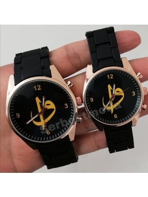 Sevgili Saatleri Çift Saat Kombini Erkek Bayan Kol Saatleri Elif Vav Baskılı Saat Sevgililer Günü Hediyeleri