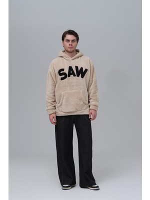 Saw Urbanity Time Of Choose Oversize Welsoft Sweatshirt Erkek Açık Bej