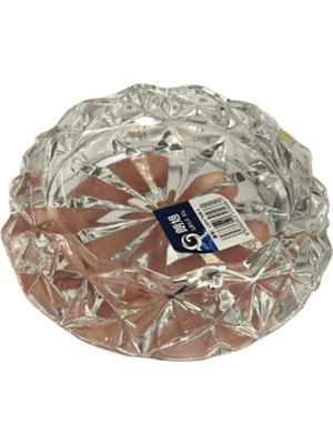 Büyük Kristal Cam Puro Küllük, 16.5 x 5 cm Şık ve Zarif Tasarım