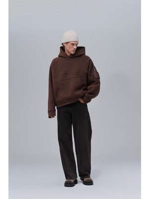 Saw Urbanity Urban Shield Oversize Welsoft Sweatshirt Erkek Kahverengi