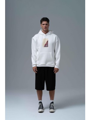 Saw Urbanity Not All Wounds Are Visible Oversize Sweatshirt Erkek Ekru