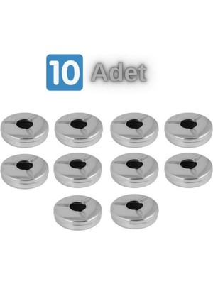 10 Adet Metal Küllük Yuvarlak Kül Tabağı Seti, Pratik ve Şık Kullanım