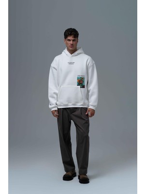 Saw Urbanity Paradise Within Oversize Sweatshirt Erkek Ekru