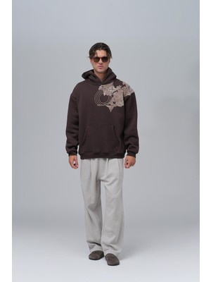 Saw Urbanity Realistic Oversize Sweatshirt Erkek Kahverengi