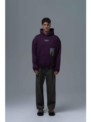 Saw Urbanity Paradise Within Oversize Sweatshirt Erkek Mor