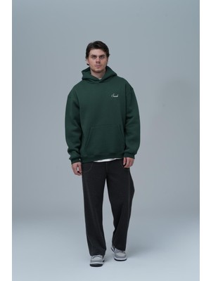 Saw Urbanity Loneliness Is A Choice Oversize Sweatshirt Erkek Yeşil