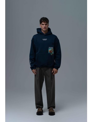 Saw Urbanity Paradise Within Oversize Sweatshirt Erkek Indigo