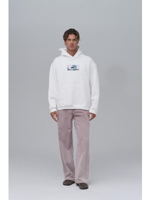 Saw Urbanity Be Good To Yourself Oversize Sweatshirt Erkek Ekru