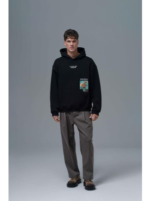 Saw Urbanity Paradise Within Oversize Sweatshirt Erkek Siyah