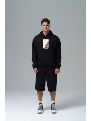 Saw Urbanity Not All Wounds Are Visible Oversize Sweatshirt Erkek Siyah