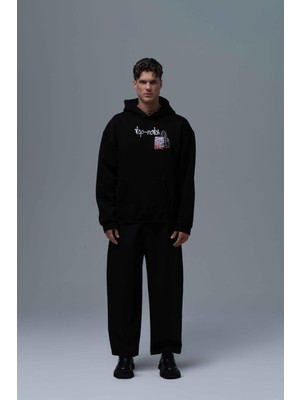 Saw Urbanity Top-Notch Oversize Sweatshirt Erkek Siyah