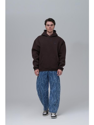 Saw Urbanity The Story Of Layers Oversize Sweatshirt Erkek Kahverengi