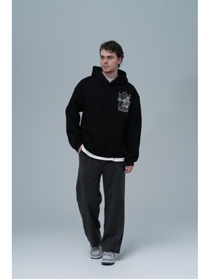 Saw Urbanity Eternal Frame Oversize Sweatshirt Erkek Siyah