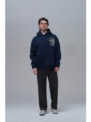 Saw Urbanity Eternal Frame Oversize Sweatshirt Erkek Indigo