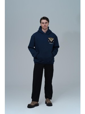 Saw Urbanity Memories Never Die Oversize Sweatshirt Erkek Indigo