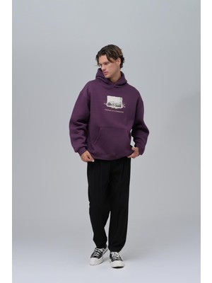 Saw Urbanity Portrait Of A Generation Oversize Sweatshirt Erkek Mor