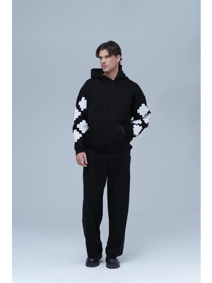 Saw Urbanity Heritage Geometry Oversize Sweatshirt Erkek Siyah