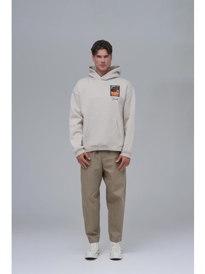 Saw Urbanity Beyond The Frames Oversize Sweatshirt Erkek Stone