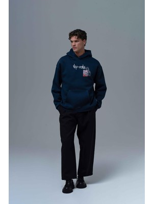 Saw Urbanity Top-Notch Oversize Sweatshirt Erkek Indigo