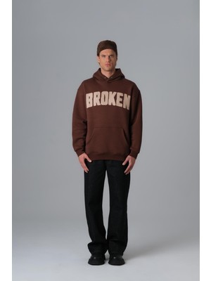 Saw Urbanity Scars & Power Oversize Sweatshirt Erkek Kahverengi