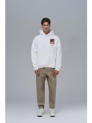 Saw Urbanity Beyond The Frames Oversize Sweatshirt Erkek Ekru