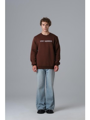 Saw Urbanity Stay Humble Sweatshirt Erkek Kahverengi