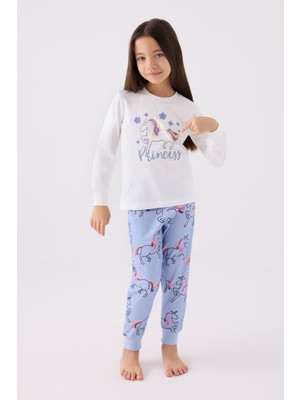 Rolypoly Kız Çocuk Beyaz Pijama Takımı