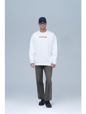 Saw Urbanity Art Nomad Oversize Sweatshirt Erkek Ekru