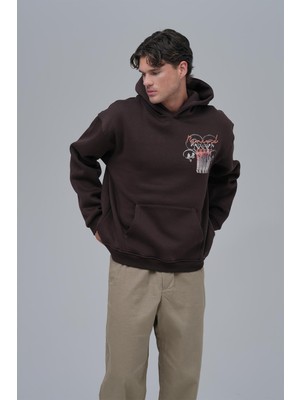 Saw Urbanity Renewed Flow Oversize Sweatshirt Erkek Kahverengi