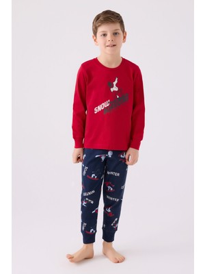 Rolypoly Erkek Çocuk Kırmızı Pijama Takımı
