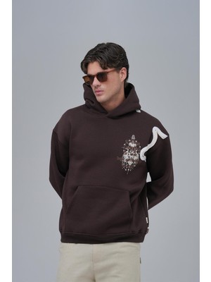 Saw Urbanity Nothing To Lose Oversize Sweatshirt Erkek Kahverengi