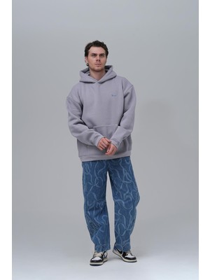 Saw Urbanity The Story Of Layers Oversize Sweatshirt Erkek Füme