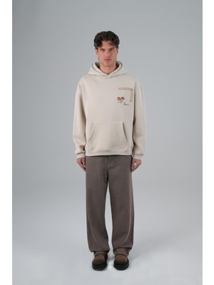 Saw Urbanity Heritage Threads Oversize Sweatshirt Erkek Stone