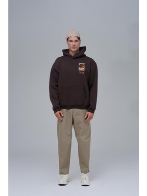 Saw Urbanity Beyond The Frames Oversize Sweatshirt Erkek Kahverengi