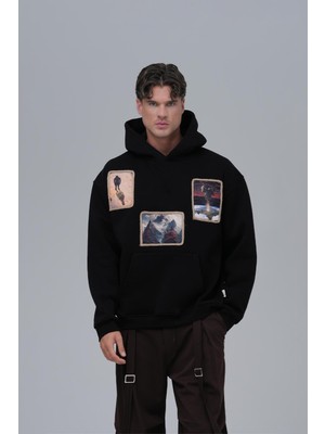 Saw Urbanity Layers Of Awakening Oversize Sweatshirt Erkek Siyah