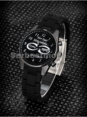 Kadın Saat Sevgiliye Hediye Kişiye Özel Saat Bayan Kol Saati Doğum Günü Hediyeleri Bayana Hediye Isim ve Tarih Baskılı Sevgili Saati