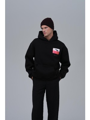 Saw Urbanity Crow Of Transformation Oversize Sweatshirt Erkek Siyah