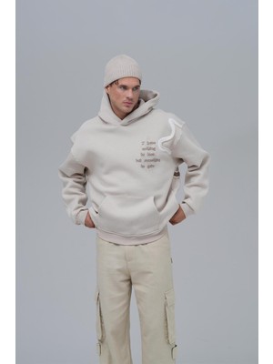 Saw Urbanity Nothing To Lose Oversize Sweatshirt Erkek Stone